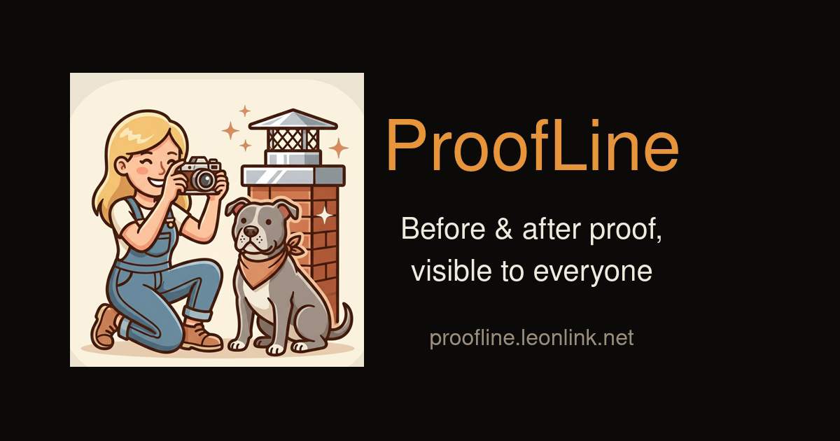 Proofline — before and after photo reports